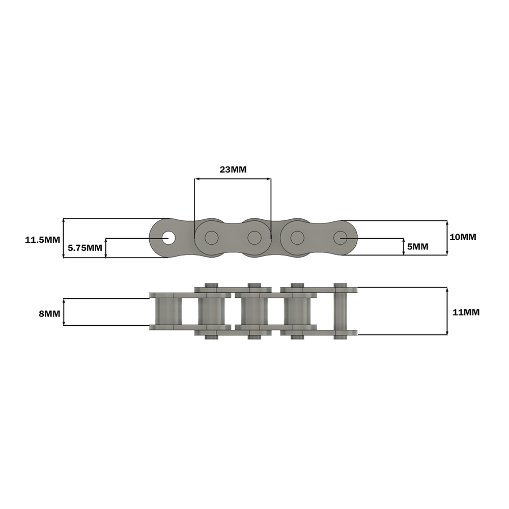56-140-0 MODULAR SOLUTIONS DOOR PART<BR>ANSI 40 ROLLER CHAIN